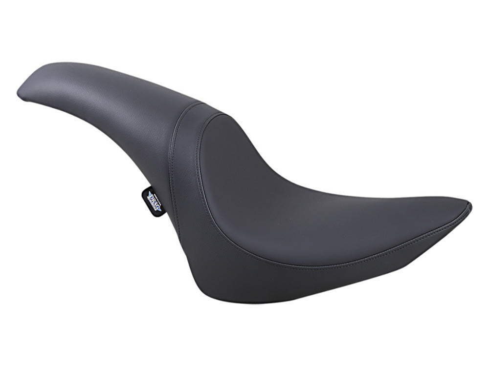 Drag Specialties DS-0802-0401 Predator Dual Seat Smooth Solar Leather Black for Harley-Davidson Softail 84-99