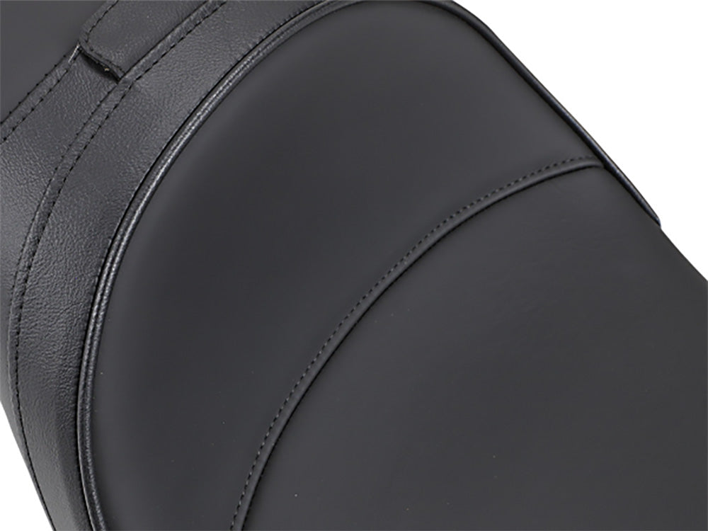 Drag Specialties DS-0802-0729 Predator 2-Up Dual Seat Smooth Solar Leather Black for Harley-Davidson Softail 84-99