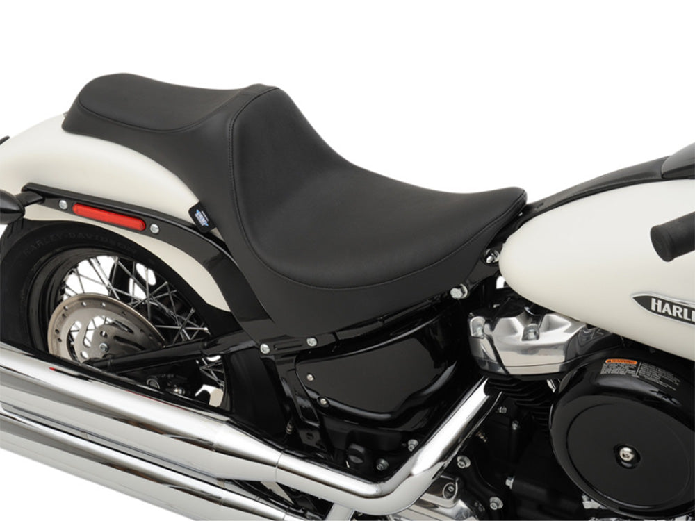 Drag Specialties DS-0802-1144 Predator 3 Dual Seat Smooth Black for Harley-Davidson Softail Deluxe/Heritage Softail/Slim/Street Bob 18-Up/Standard 20-Up