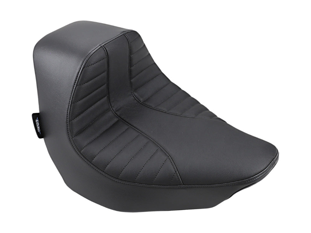 Drag Specialties DS-0802-1185 EZ Solo Seat w/Black Scorpion Stitch for Harley-Davidson Fat Boy 18-Up/Breakout 23-Up