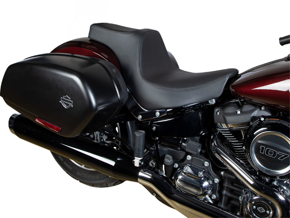 Drag Specialties DS-0802-1490 Predator 3 Dual Seat Smooth Black for Harley-Davidson Sport Glide/Low Rider 18-Up/Low Rider S 20-Up/Low Rider ST 22-Up