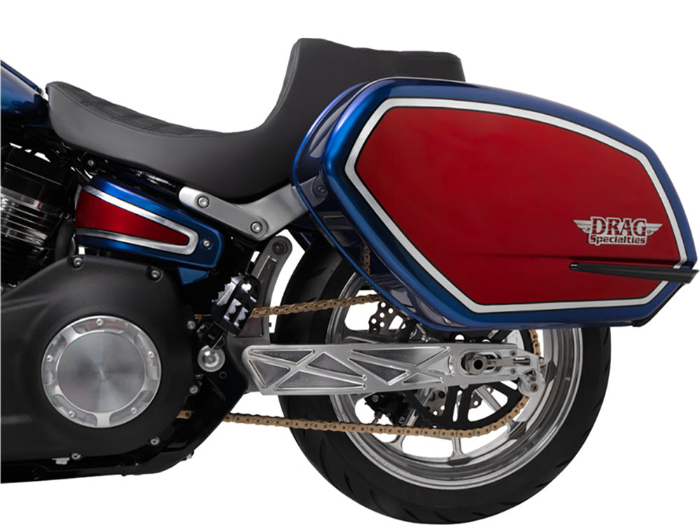 Drag Specialties DS-0802-1491 Predator 3 Dual Seat w/Black Double Diamond Lattice Stitch for Harley-Davidson Sport Glide/Low Rider 18-Up/Low Rider S 20-Up/Low Rider ST 22-Up