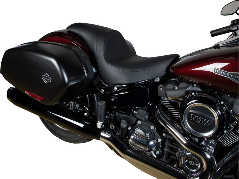 Drag Specialties DS-0802-1516 Performance Predator Dual Seat Smooth Black for Harley-Davidson Sport Glide/Low Rider 18-Up/Low Rider S 20-Up/Low Rider ST 22-Up