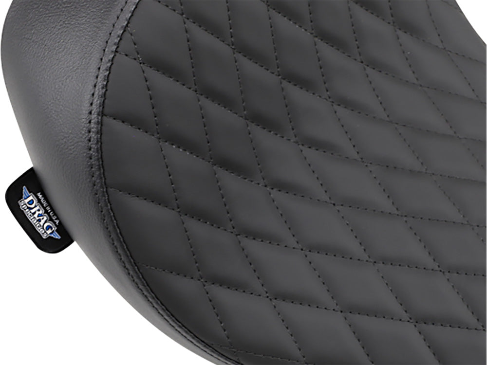 Drag Specialties DS-0803-0547 Solo Seat w/Black Diamond Lattice Stitch for Harley-Davidson Dyna 06-17