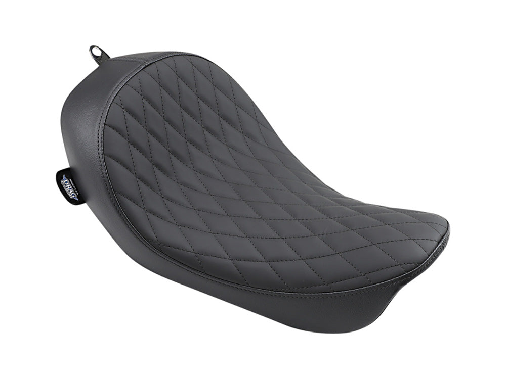 Drag Specialties DS-0803-0547 Solo Seat w/Black Diamond Lattice Stitch for Harley-Davidson Dyna 06-17