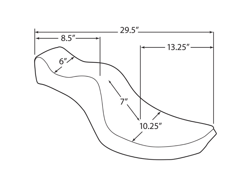 Drag Specialties DS-0805-0093 Mini King & Queen Dual Seat for Harley-Davidson Big Twin 64-84