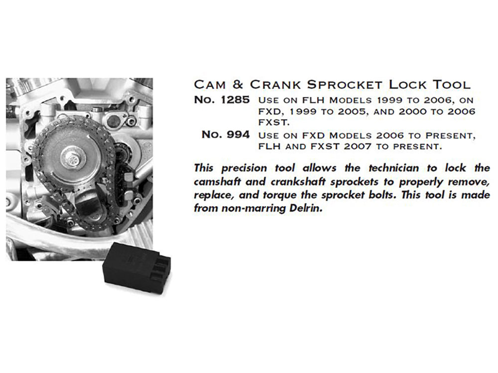 Drag Specialties DS-196201 Jims Machine Cam Crank Gear Locking Tool for use on Twin Cam 99-06 (Easy-R)