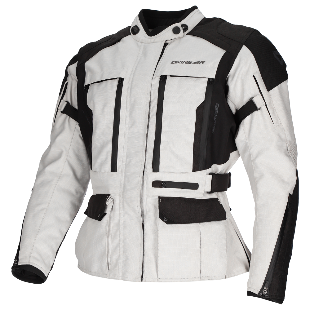 DriRider Explorer Light Grey/Black Womens Textile Jacket