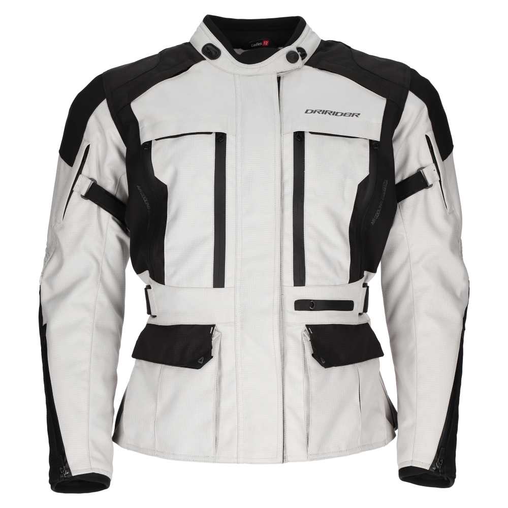 DriRider Explorer Light Grey/Black Womens Textile Jacket