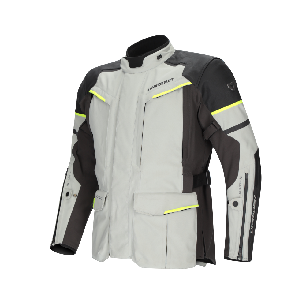 DriRider Nordic Evolution Light Grey/Hi-Vis Yellow Textile Jacket