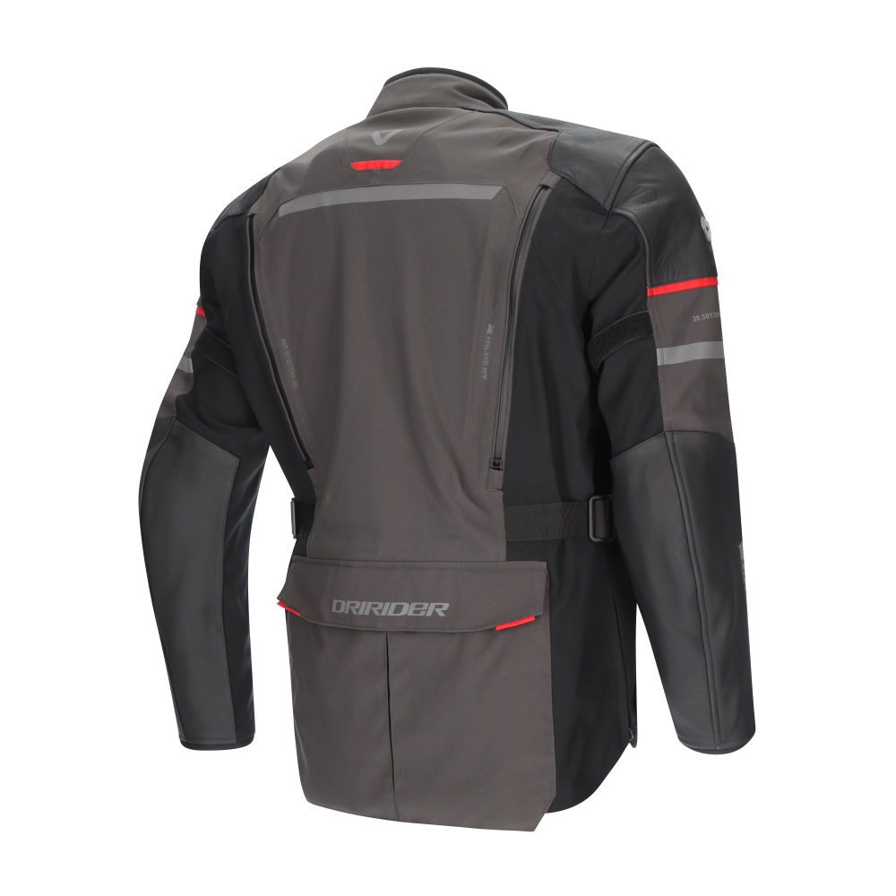 DriRider Nordic Evolution Dark Grey/Red Textile Jacket