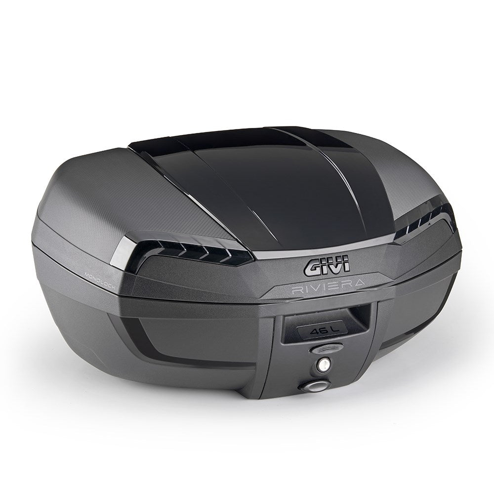 Givi E46NB Riviera 46L Black/Black Monolock Top Case (includes Universal Plate)