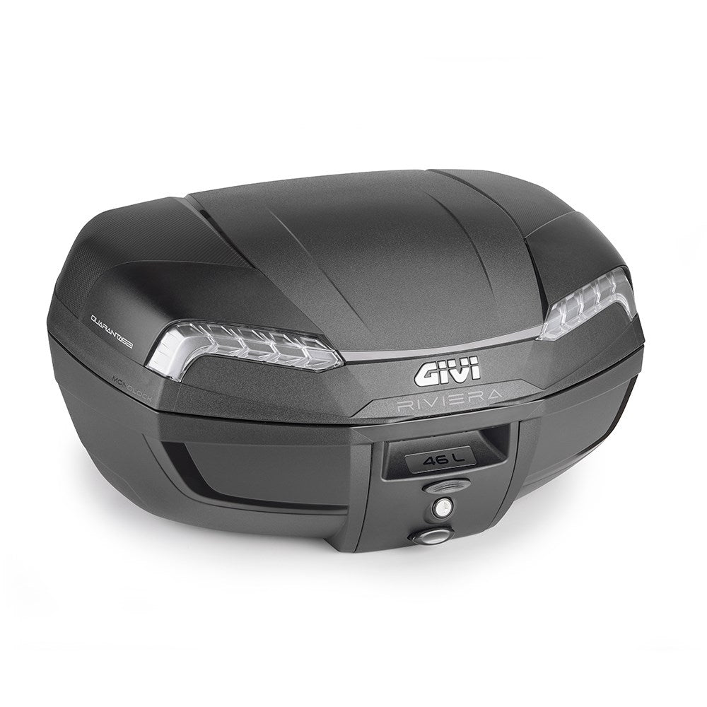 Givi E46NT2 Riviera Tech 46L Black/Clear Monolock Top Case (includes Universal Plate)