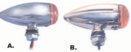 Emgo E6173190L Plain Slimline LED Bullet Lights Chrome w/Amber & Clear Interchangeable Lenses