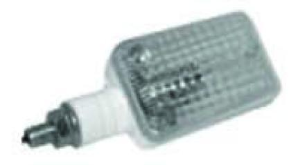 Emgo E6175600 Mini-Stem Short Deco Lights Black w/Amber Lens