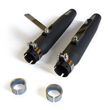 Emgo E8025300B Tapered Shorty 15" Muffler Flat Black (Each)