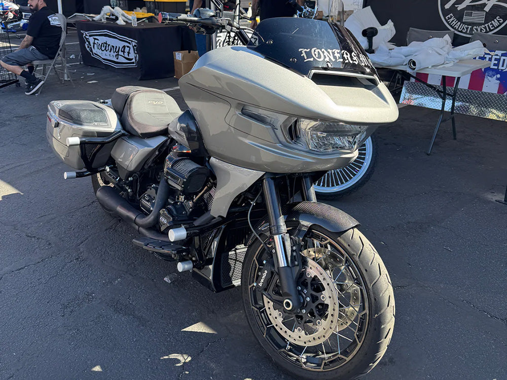 Factory 47 Cycles F47-EG4005001B Road Warrior Front Crashbar Gloss Black for Harley-Davidson Touring 09-Up