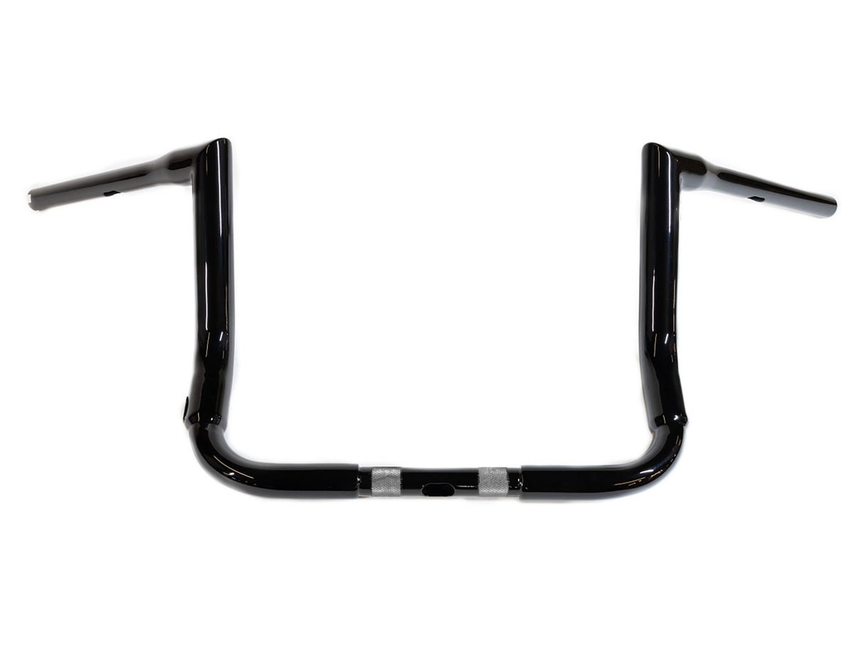 Factory 47 Cycles F47-HB1035012B 12" x 1-1/2" STS Miter Handlebar Gloss Black for Ultra Glide/Street Glide 96-Up Models