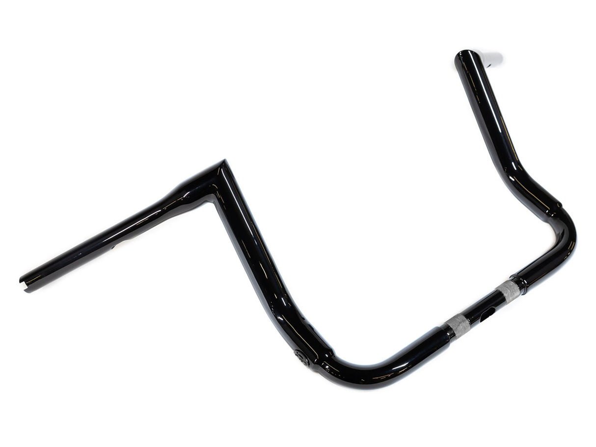Factory 47 Cycles F47-HB1035012B 12" x 1-1/2" STS Miter Handlebar Gloss Black for Ultra Glide/Street Glide 96-Up Models