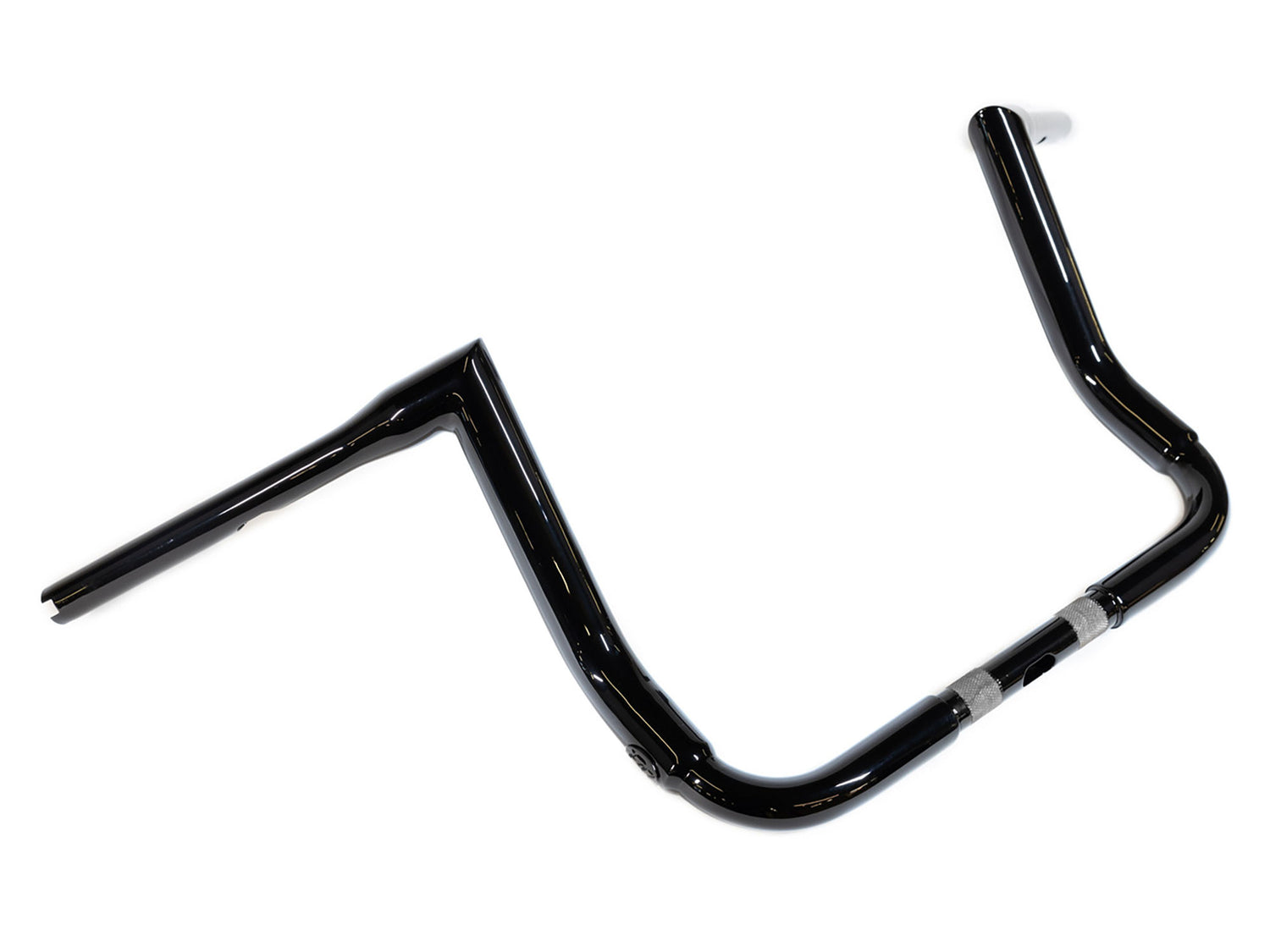 Factory 47 Cycles F47-HB1035012B 12" x 1-1/2" STS Miter Handlebar Gloss Black for Ultra Glide/Street Glide 96-Up Models