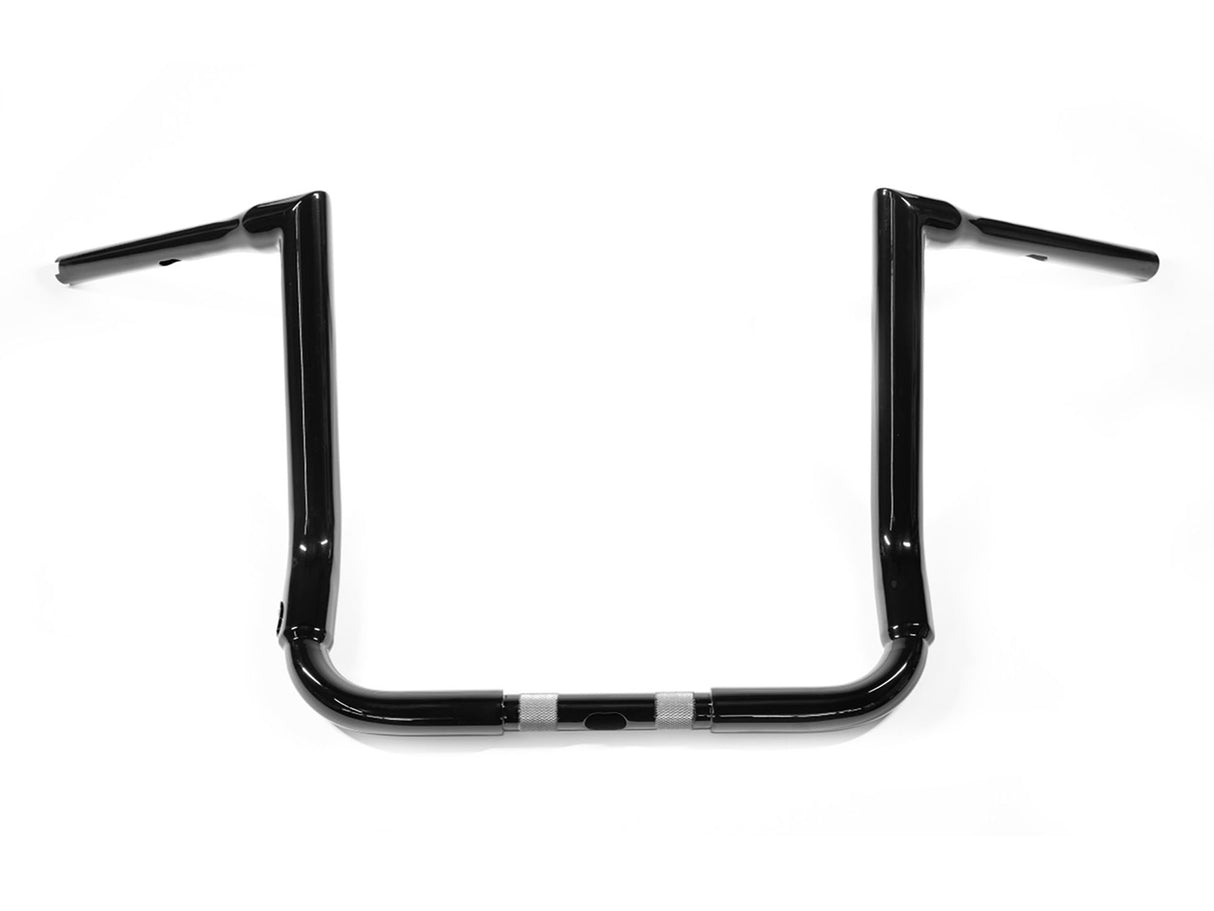Factory 47 Cycles F47-HB1035014B 14" x 1-1/2" STS Miter Handlebar Gloss Black for Ultra Glide/Street Glide 96-Up Models