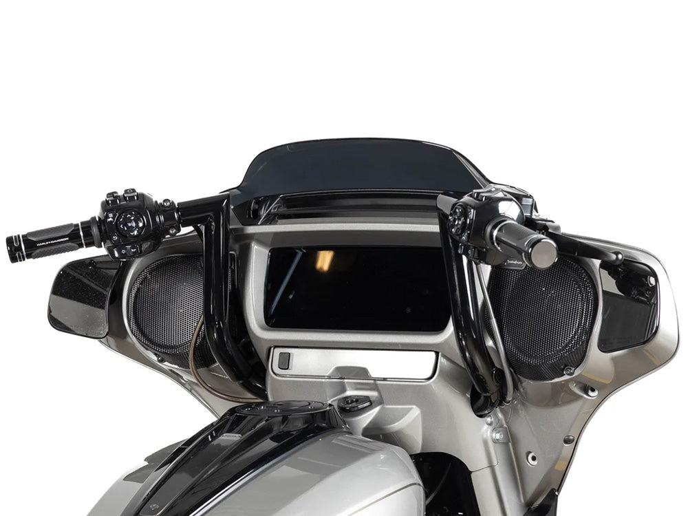 Factory 47 Cycles F47-HB1045012B 12" x 1-1/2" Delta Series Handlebar Gloss Black for Harley-Davidson CVO Street Glide 23-Up/Street Glide 24-Up