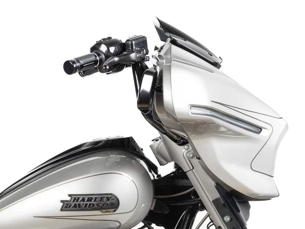 Factory 47 Cycles F47-HB1045012B 12" x 1-1/2" Delta Series Handlebar Gloss Black for Harley-Davidson CVO Street Glide 23-Up/Street Glide 24-Up