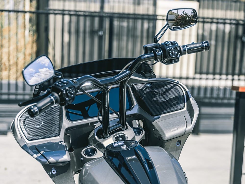 Factory 47 Cycles F47-HB5302516B 16" x 1-1/4" Brap Straight T-Bar Handlebar Gloss Black for CVO Road Glide 23-Up/Road Glide 24-Up