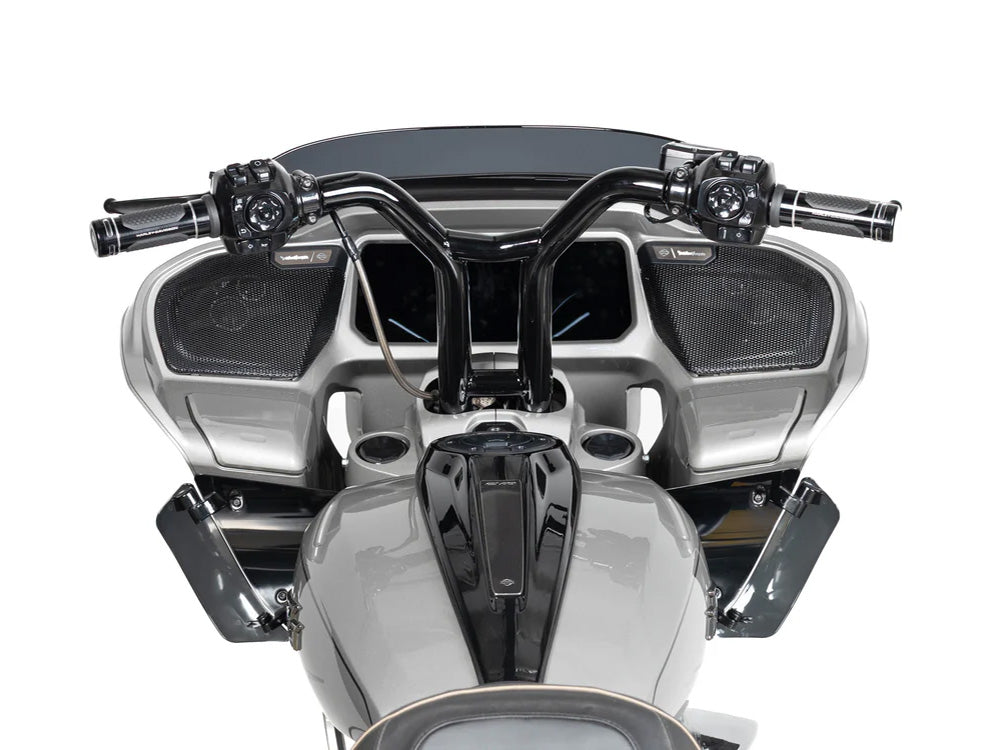 Factory 47 Cycles F47-HB6005014B 14" x 1-1/2" Factory Racing Straight T-Bar Handlebar Gloss Black for Harley-Davidson CVO Road Glide 23-Up/Road Glide 24-Up