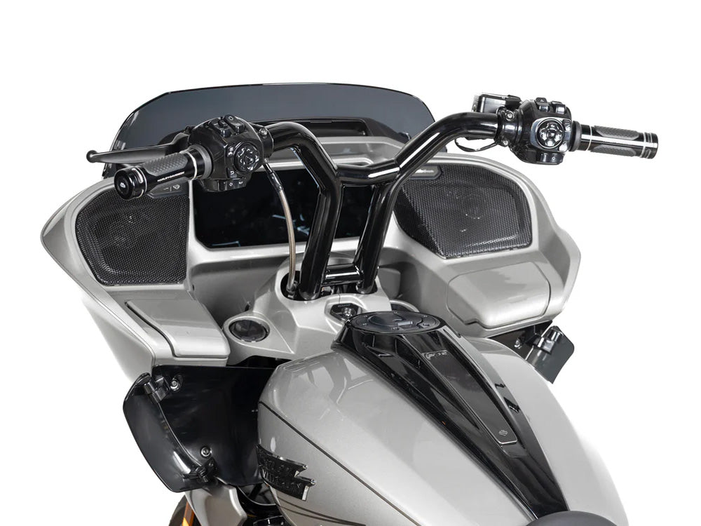 Factory 47 Cycles F47-HB6005014B 14" x 1-1/2" Factory Racing Straight T-Bar Handlebar Gloss Black for Harley-Davidson CVO Road Glide 23-Up/Road Glide 24-Up