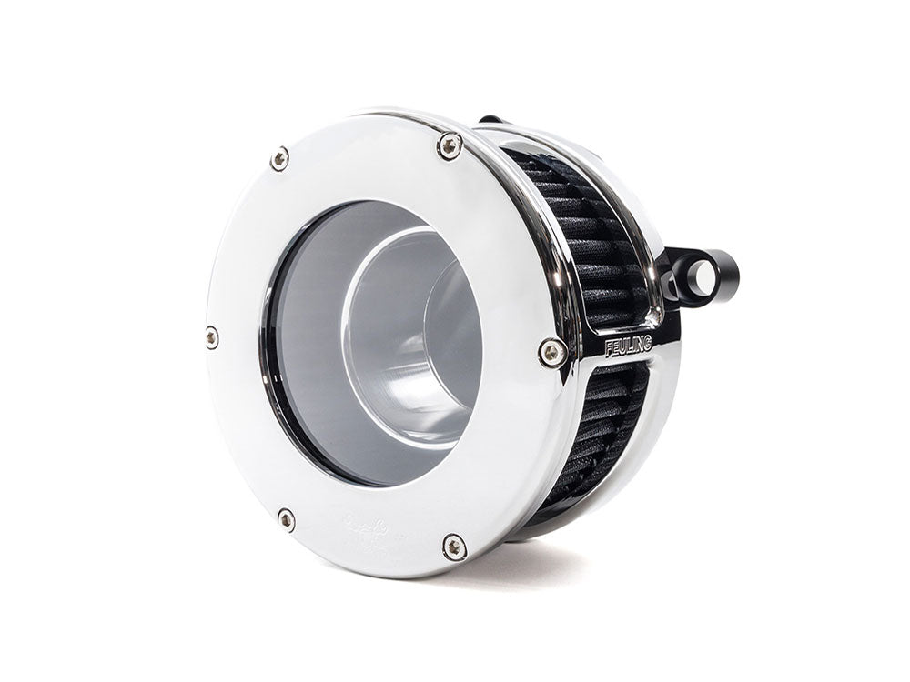 Feuling FE-5578 BA Air Cleaner Kit Chrome w/Clear Cover for Harley-Davidson CVO Touring 23-Up/Street Glide/Road Glide 24-Up/Touring/Softail 25-Up