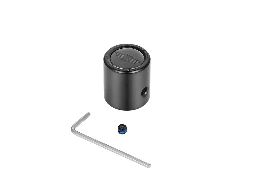 Figurati Designs FIG-FD01-HTSC-BLK Heel-Toe Shifter Cover Black w/Figurati Designs Logo for Touring 82-Up/FL Softail 86-17