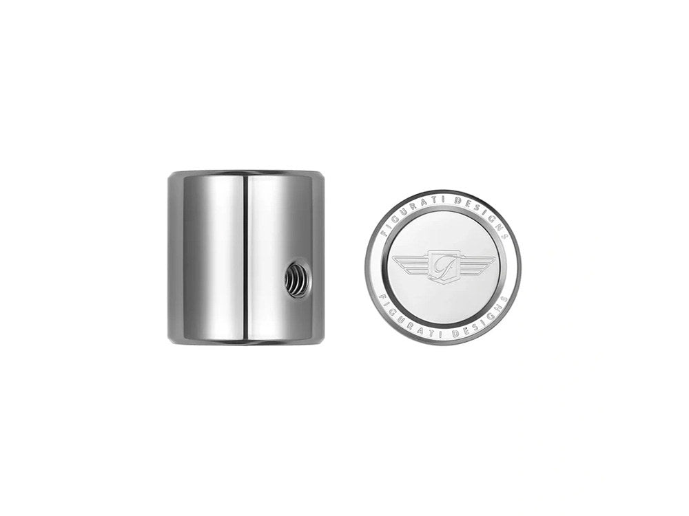 Figurati Designs FIG-FD01-HTSC-SS Heel-Toe Shifter Cover Stainless w/Figurati Designs Logo for Touring 82-Up/FL Softail 86-17