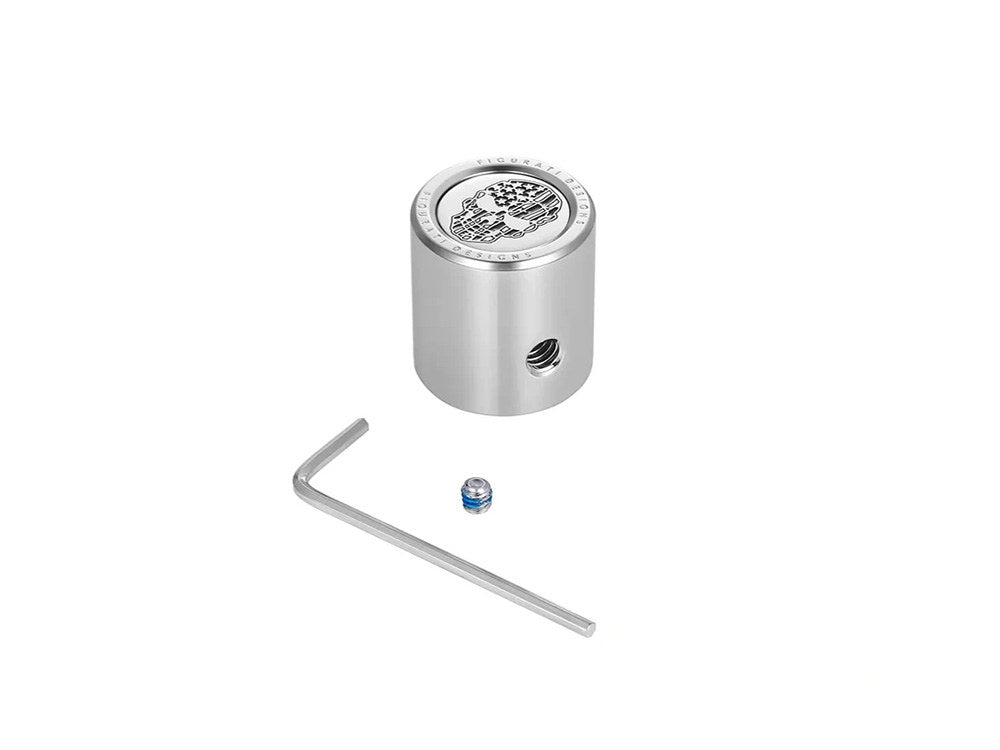 Figurati Designs FIG-FD27-HTSC-SS Heel-Toe Shifter Cover Stainless w/American Flag Skull for Touring 82-Up/FL Softail 86-17