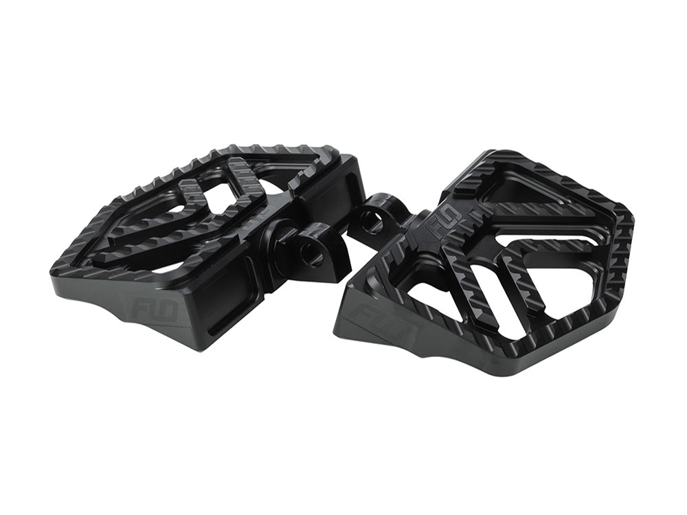 Flo Motorsports FLO-V-800V4BLK Savage Series Mini Floorboards Black w/H-D Male Mount