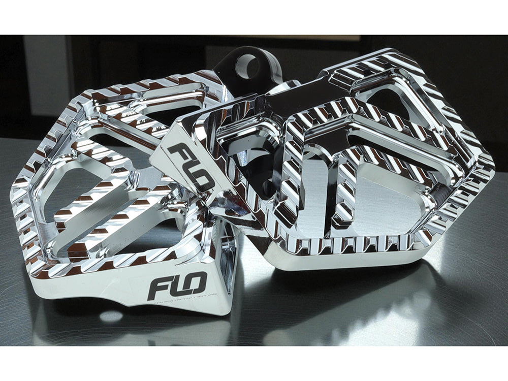 Flo Motorsports FLO-V-800V4CR Savage Series Mini Floorboards w/H-D Male Mount Chrome
