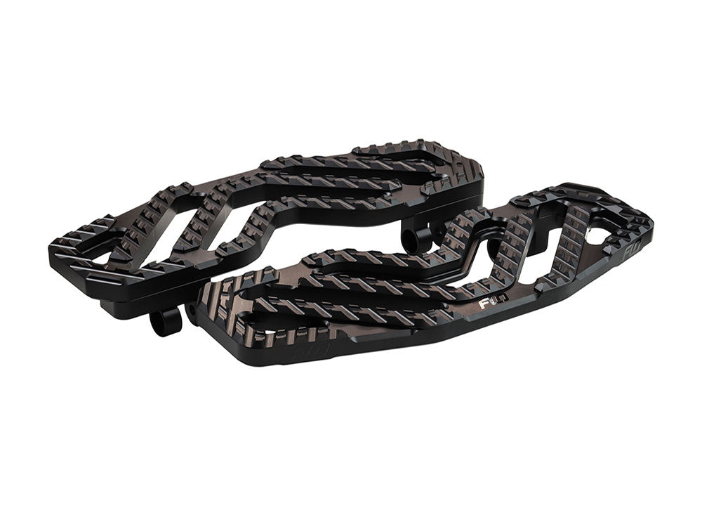 Flo Motorsports FLO-V-800V5BLK Savage Series Front Floorboards Black for Harley-Davidson Touring 80-Up/FL Softail 86-17/Dyna Switchback 12-16