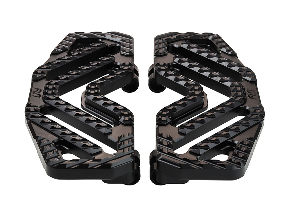 Flo Motorsports FLO-V-800V5BLK Savage Series Front Floorboards Black for Harley-Davidson Touring 80-Up/FL Softail 86-17/Dyna Switchback 12-16