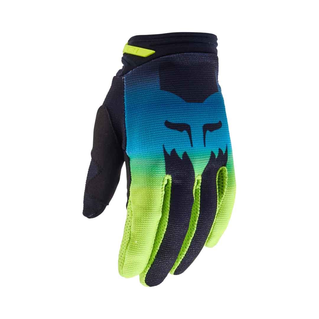 Fox 180 Flora Black/Yellow Youth Girls Gloves