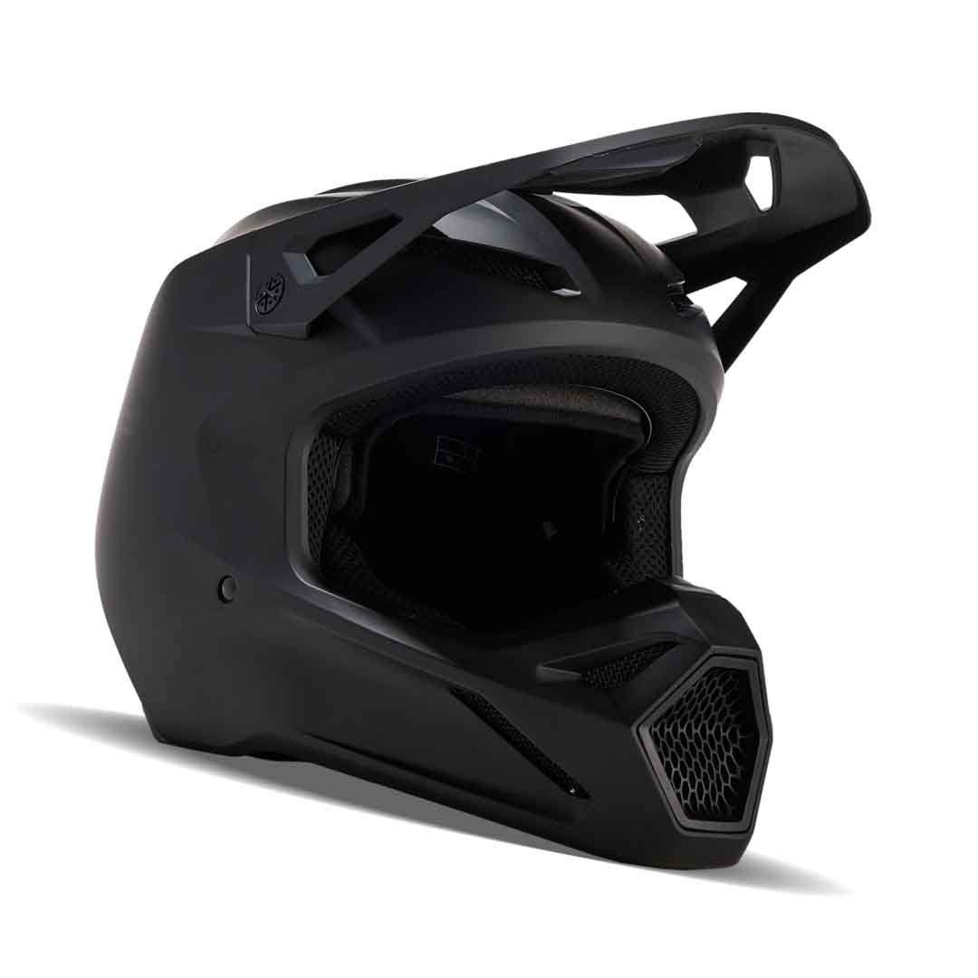 Fox V1 Solid Matte Black Youth Helmet