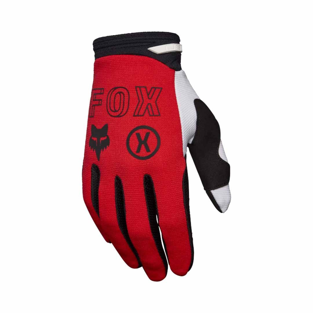Fox 180 Flow Fluro Red Gloves