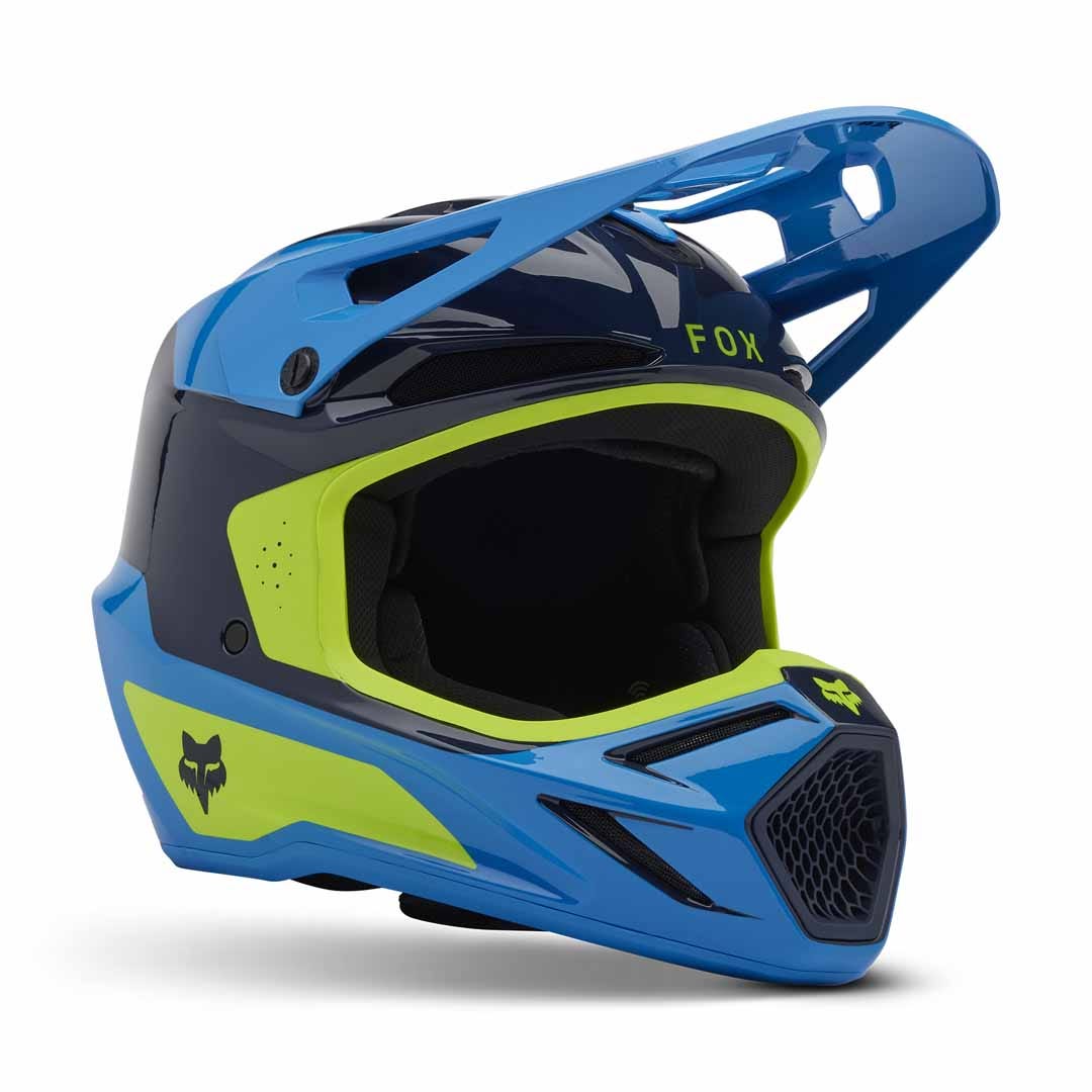 Fox V3 Impresion True Blue Youth Helmet