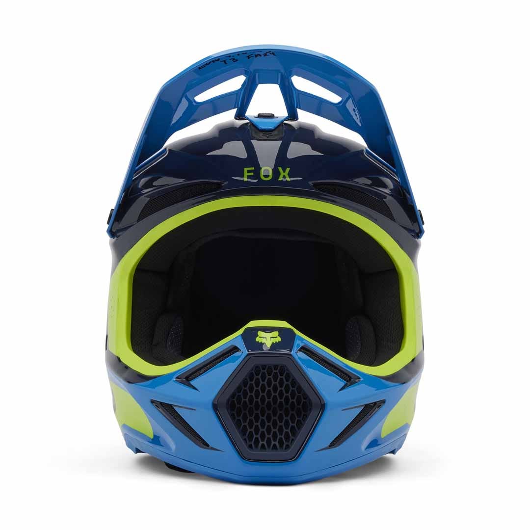 Fox V3 Impresion True Blue Youth Helmet