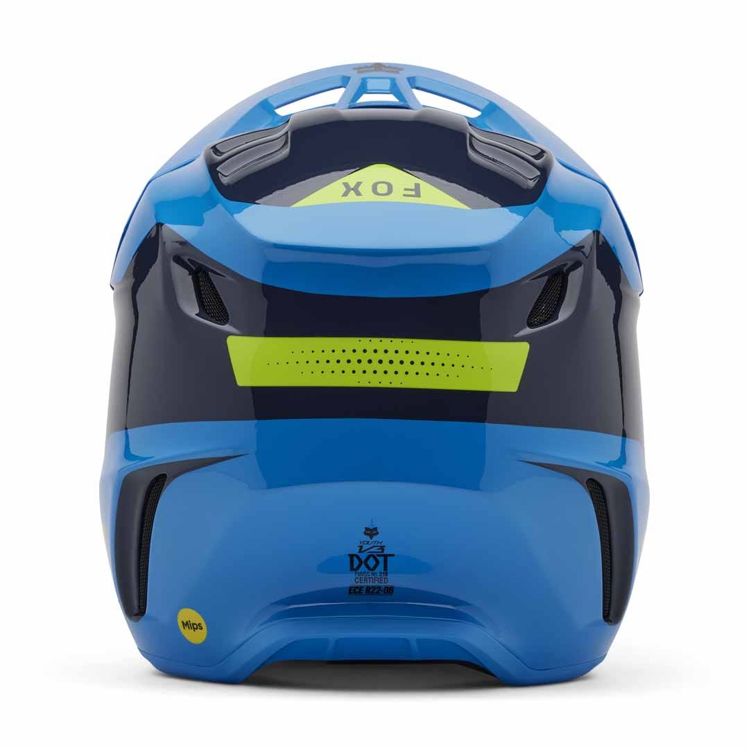 Fox V3 Impresion True Blue Youth Helmet