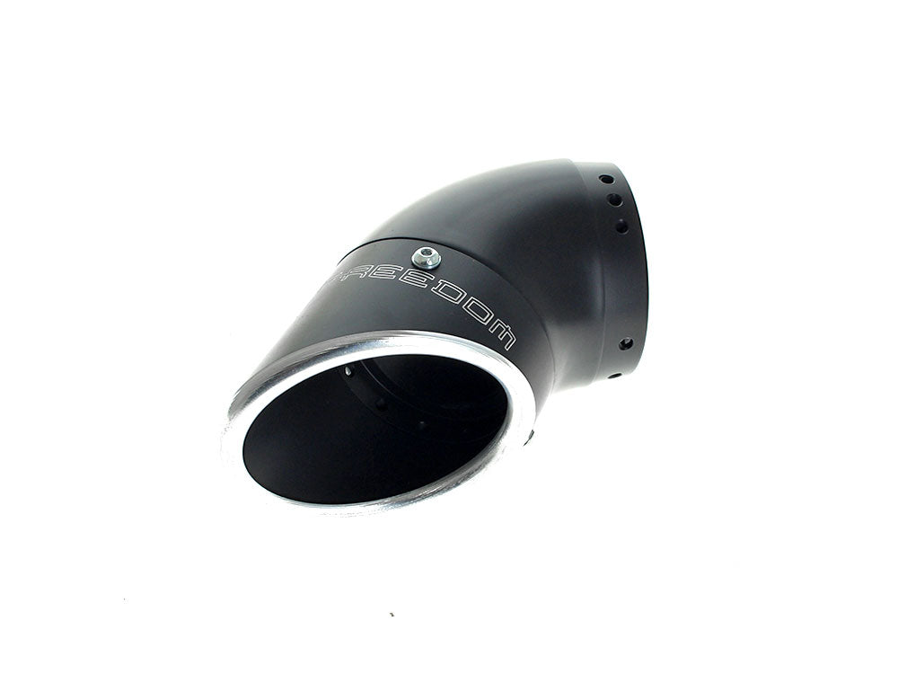 Freedom Performance FPE-AC00236 4.5" Turnout Billet End Cap w/Billet Elbow Black
