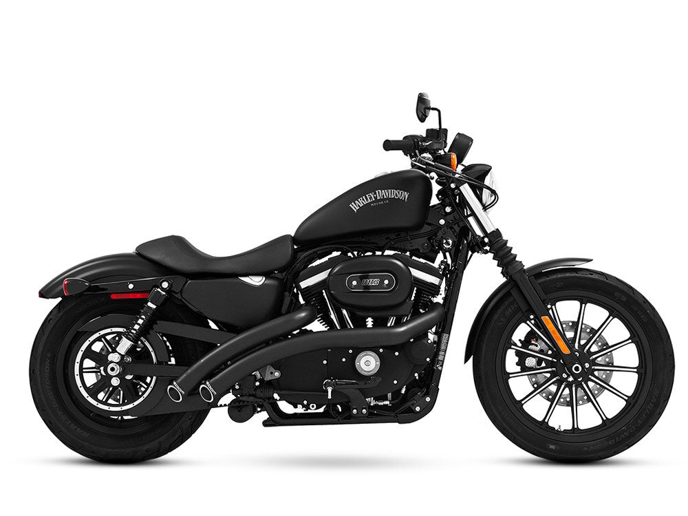 Freedom Performance FPE-HD00381 Radical Radius Exhaust Black w/Black End Caps for Sportster 86-21