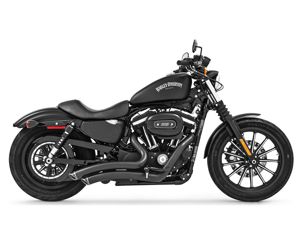 Freedom Performance FPE-HD00435 Sharp Curve Radius Exhaust Black w/Black End Caps for Sportster 04-21