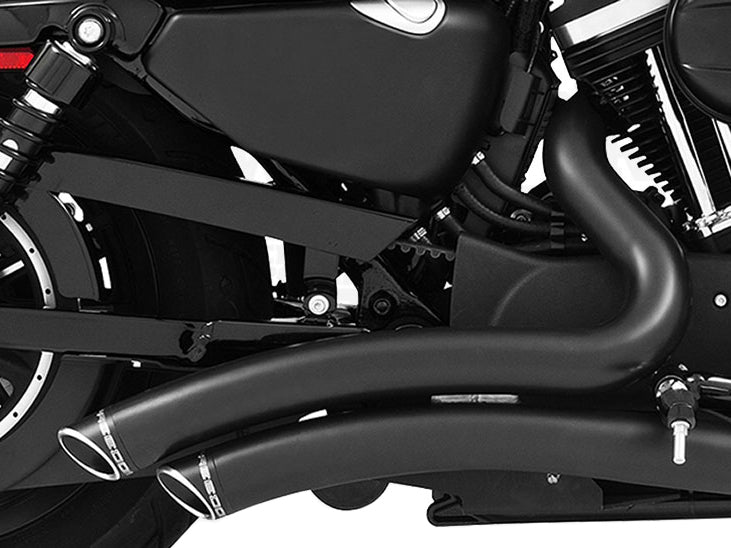 Freedom Performance FPE-HD00435 Sharp Curve Radius Exhaust Black w/Black End Caps for Sportster 04-21