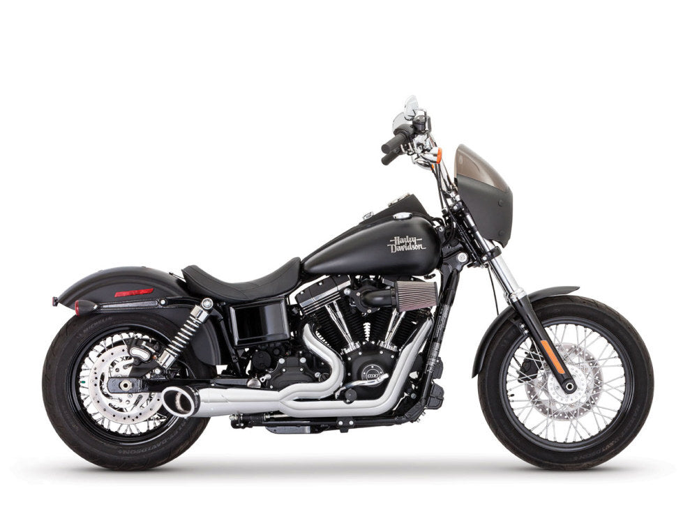 Freedom Performance FPE-HD00545 Turnout 2-1 Exhaust Chrome w/Black End Caps for FXD 06-17