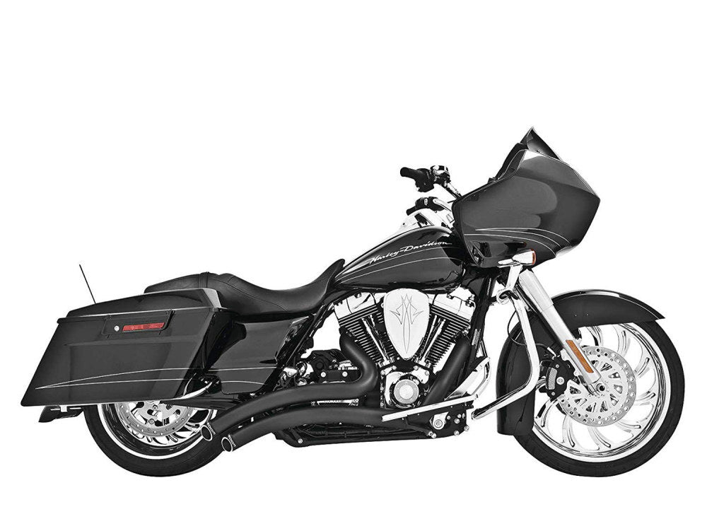 Freedom Performance FPE-HD00649 Sharp Curve Radius Exhaust Black w/Black End Caps for Touring 17-Up